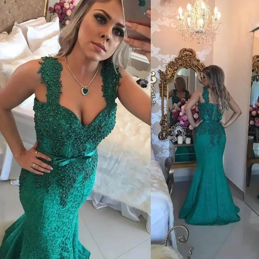 

Robe de Souray новый пользовательский кружевная наклейка без рукавов бисером Зеленый бальный наряд русалки пикантные бальный наряд вечернее пла...