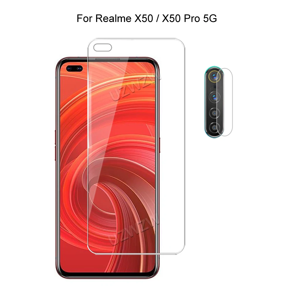 

Защитная пленка 2 в 1 для объектива камеры Realme X50 Pro / X50 5G, Взрывозащищенная