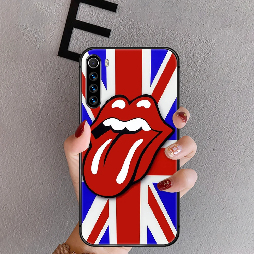

Sexy Tongue Rolling-Stone Phone Case Cover For Xiaomi Redmi Note 7 7A 8 8T 9 9S 9A 10 K30 Pro Ultra Black Hoesjes Luxury Hot