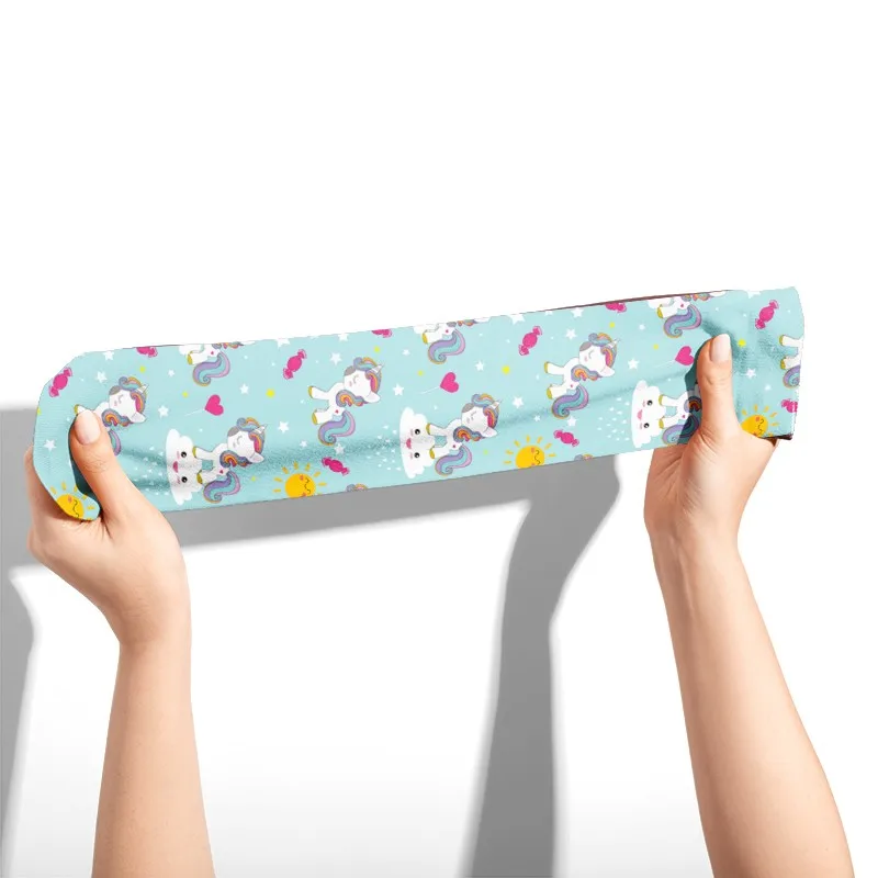 Милые женские носки с принтом единорога розовые длинные в стиле Харадзюку для