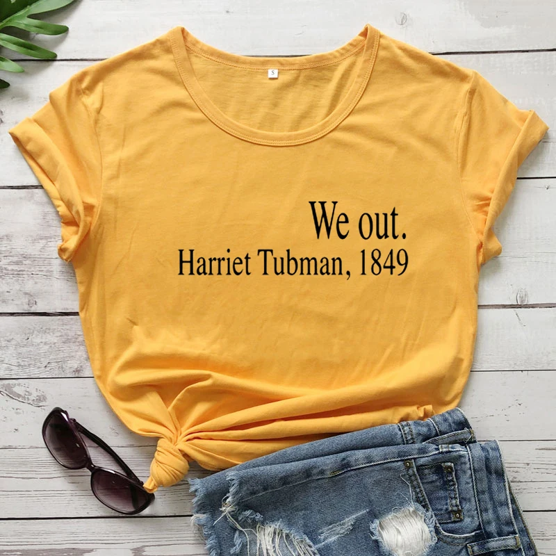 Повседневные стильные рубашки унисекс с коротким рукавом We Harriet Tubman 1849 футболки