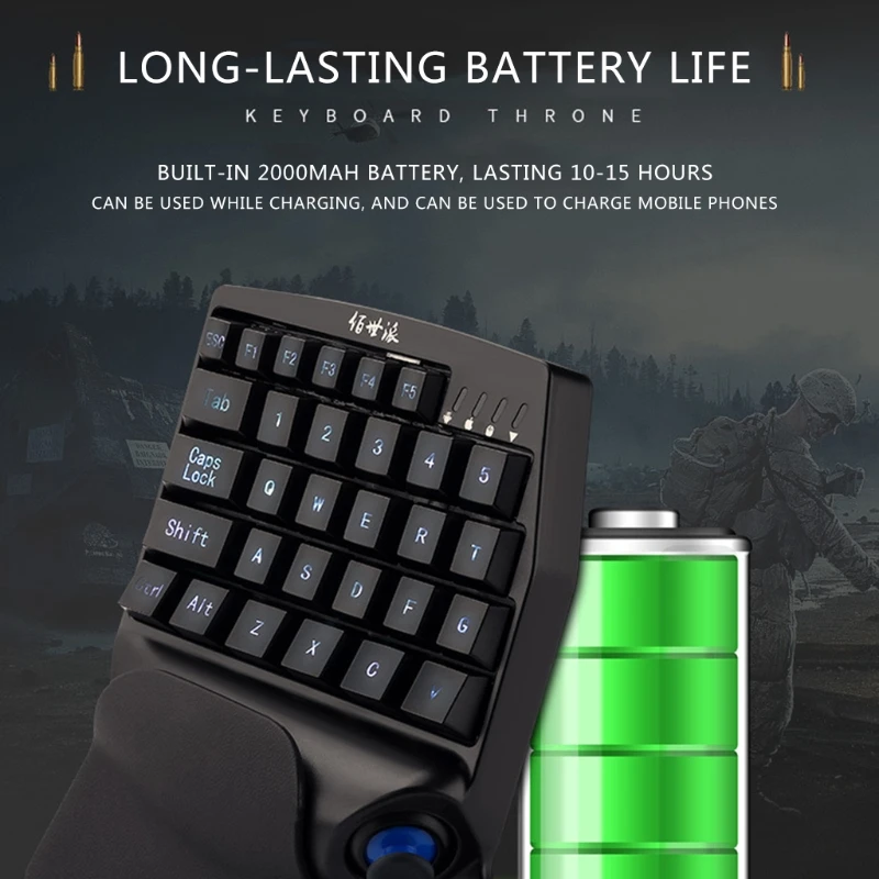 

Проводная игровая клавиатура W3JB, механическая, левая, зеркальная плата, автоматический рокер давления