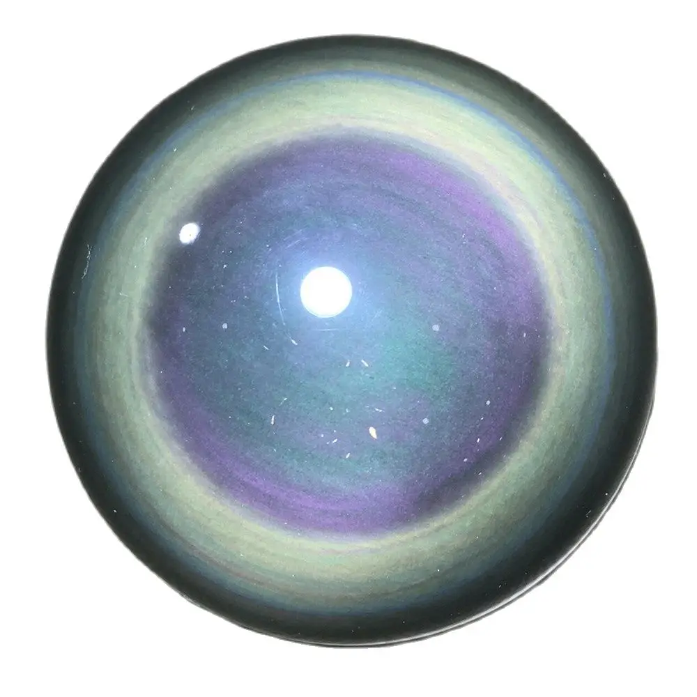 

Natural Sphere Cats Eye Obsidian Quartz Crystal Point Gift Home Furnishing Wedding Decoration Colourful Gemstone Rainbow Ball