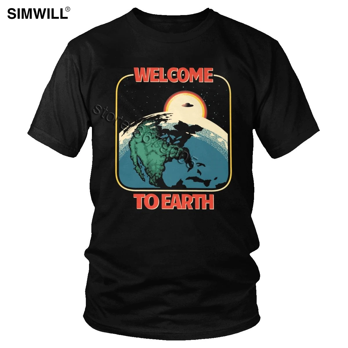 

Retro Welcome To Earth T Shirt Men's Pure Cotton Vintage Graphic Save Our Planet T-Shirt Short Sleeve O Neck Fashion Summer Tee