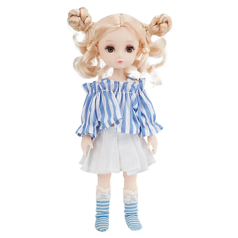 1/6 классический BJD для девочек 13 Совместное подвижный 30 см 3D и аппликацией в виде