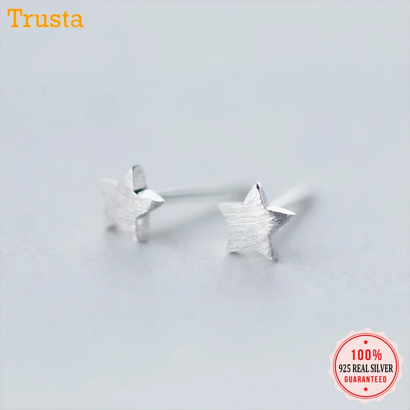 Trustdavis 2019 100% 925 однотонные ювелирные изделия из настоящего серебра милые серьги