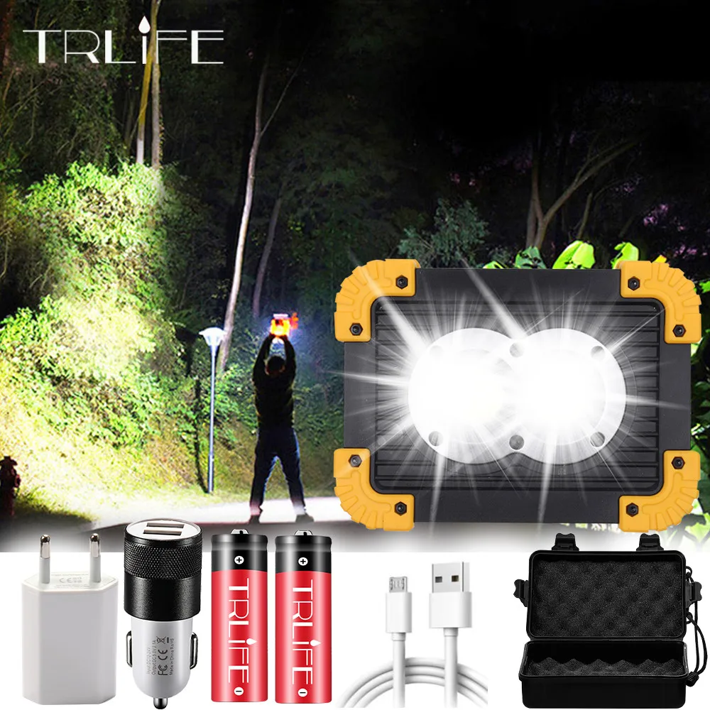 Портативный светодиодный светильник COB рабочий поисковый водонепроницаемый USB