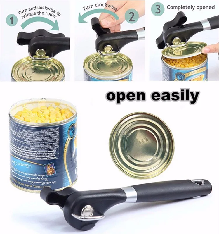 

Best Cans Opener Kitchen Tools Professional Handheld Manual Stainless Steel Can Opener Side Cut Manual Jar Opener