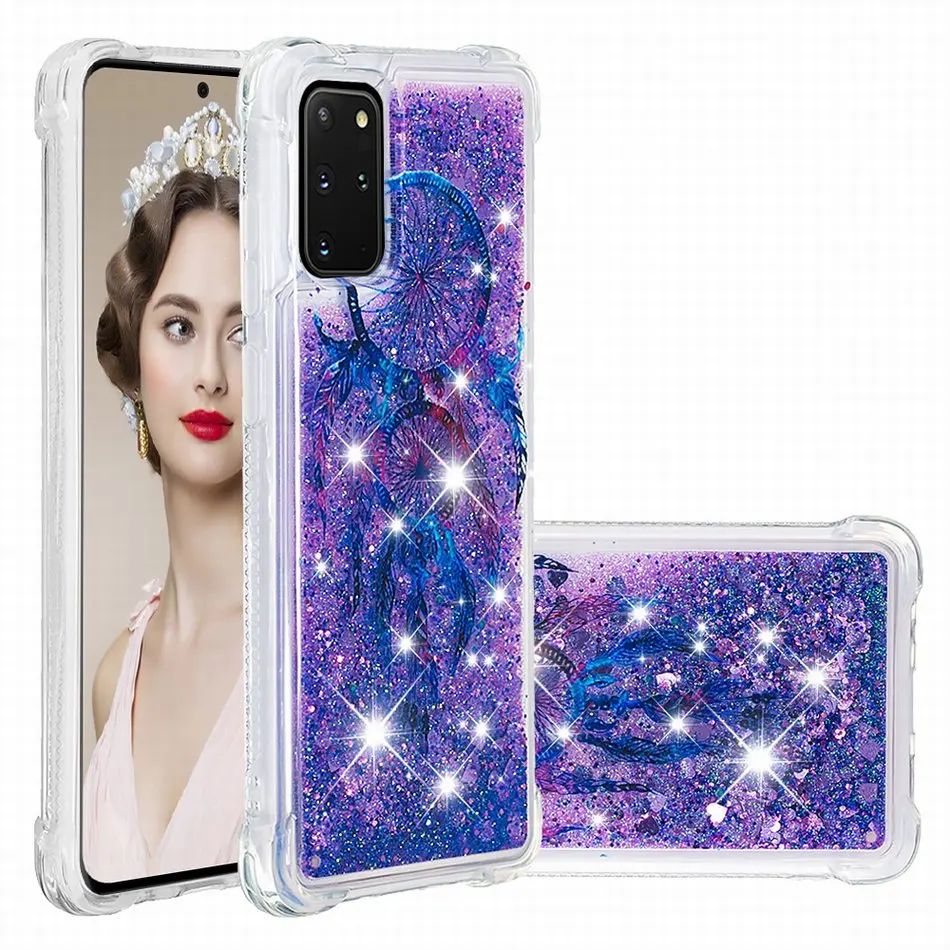 Чехол накладка с зыбучим песком для девочек и женщин Samsung Galaxy A01 A21 A51 A71 J3 J5 J7 Pro