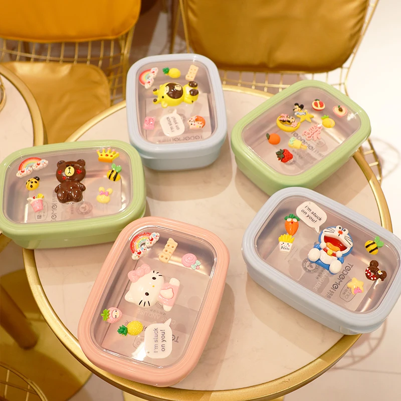 Портативный Ланч бокс для дома и детей школьной работы металлический контейнер