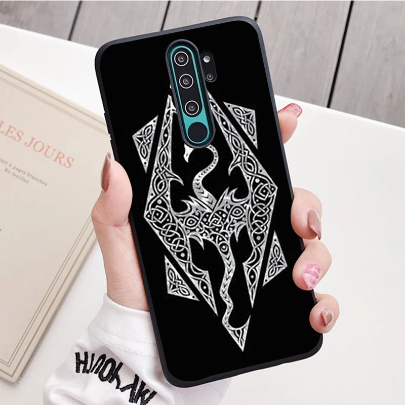 Чехол для телефона с логотипом Skyrim черный силиконовый чехол Redmi note 9 8 7 Pro S 8T 7A |
