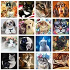 Алмазная 5D картина сделай сам, картина с животными, кошками и бабочками, собаками, полная вышивка, мозаика, наборы для вышивки крестиком, домашний декор