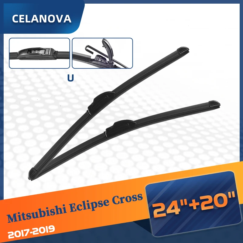 

Щетка стеклоочистителя CELANOVA для Mitsubishi Eclipse Cross 2017-019 24 дюйма + 20 дюймов, бескаркасные резиновые стеклоочистители
