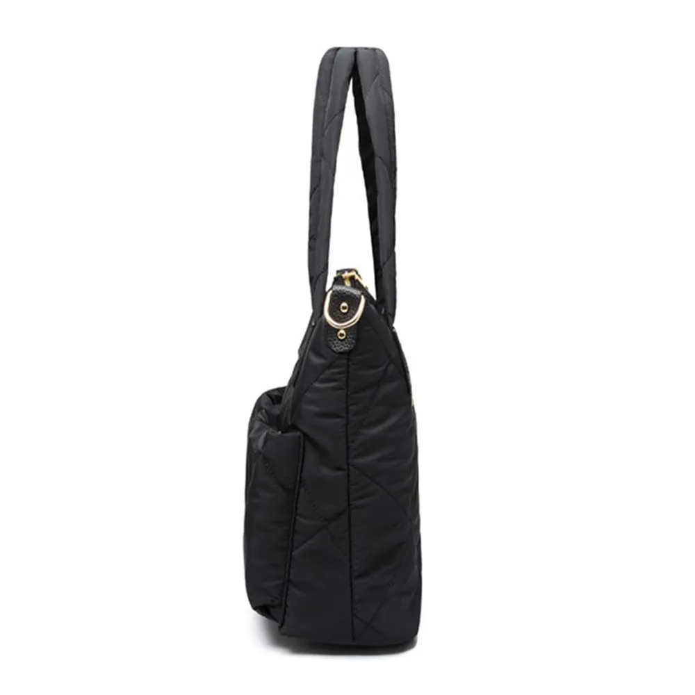 New Simple Ladies Shoulder Bag Solid Color Space Cotton Wild Mummy Bag Oxford Cloth Camouflage Printing Large Capacity Handbags