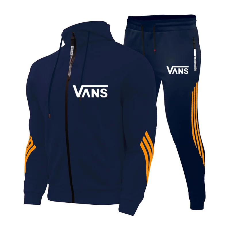 

Men's Printed Hoodie 2021 New Brand Spring And Autumn Suit + Pants Two Pieces Of Casual Sportswear Men's Sports Brand Clothing
