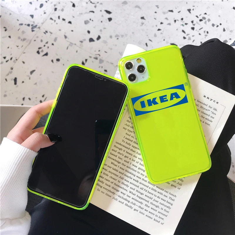 Модный чехол для телефона с флуоресцентными буквами iphone 11 Pro Max X XR XS 7 8 plus