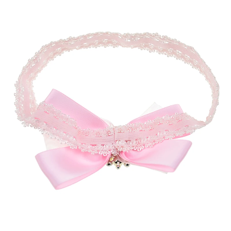Блестящая жемчужина с бантом для маленьких девочек Повязка на голову дня