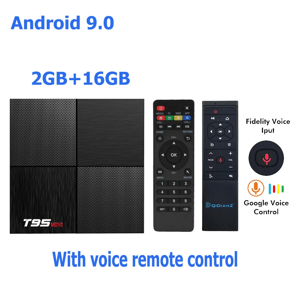 2G 16G MT12 T95mini Smart tv box Android 9,0 2,4G Wifi H6 четырехъядерный H.265 6K HD Netflix медиаплеер приемник игровой набор магазина - Цвет: 2G 16G MT12