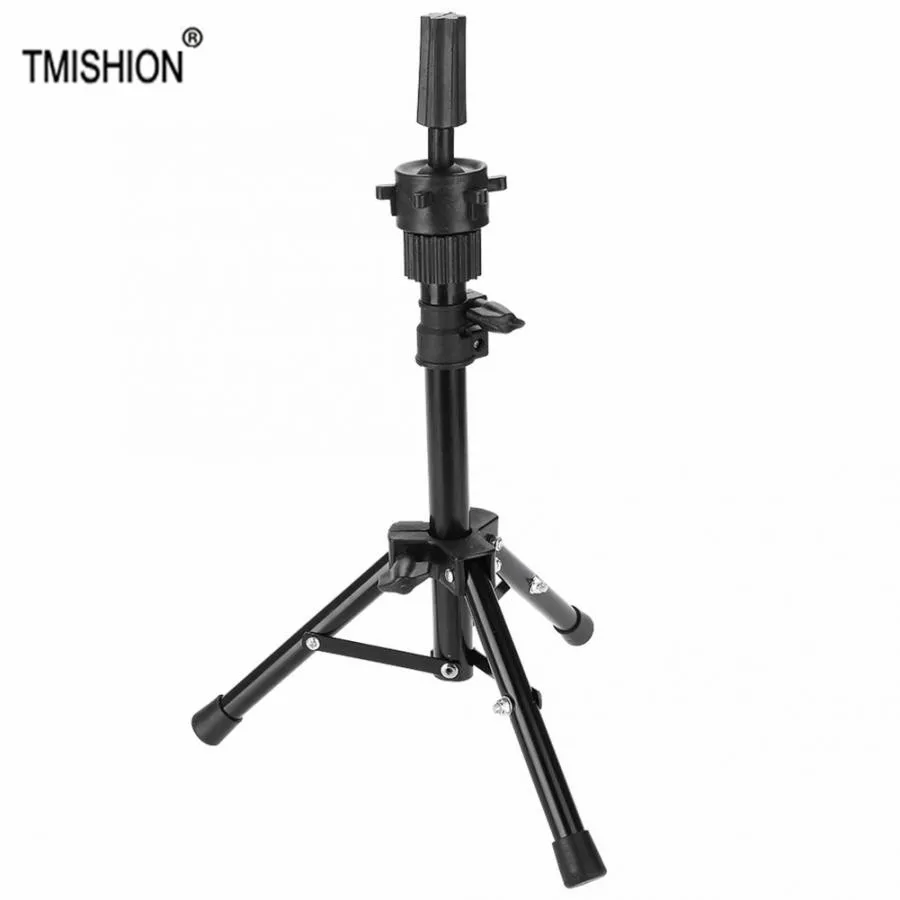 Регулируемая подставка манекен для парикмахерских черный аксессуар укладки