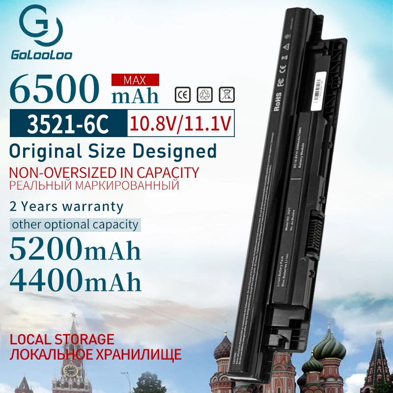 Аккумулятор для ноутбука Dell inspiron 3521 2521 2421 17R 5721 15R 3721 5521 14R VR7HM W6XNM X29KD xcmrd 6 ячеек|battery