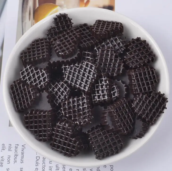 10 шт./партия моделирование Еда Сердце печенье с плоской задней частью резиновый