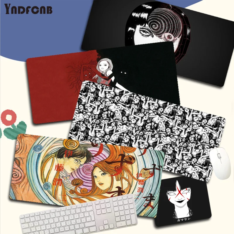 

YNDFCNB Junji Ito Tees Horror Gift Pad Office Mice Gamer Soft Mouse Pad Size for Deak Mat for overwatch/cs go/world of warcraft