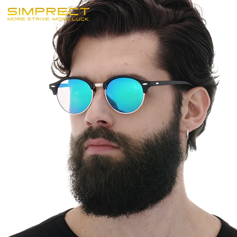 SIMPRECT, винтажные Поляризованные солнцезащитные очки, женские,, зеркальные, Ретро стиль, круглые солнцезащитные очки, мужские, UV400, водительские, антибликовые, солнцезащитные очки для мужчин