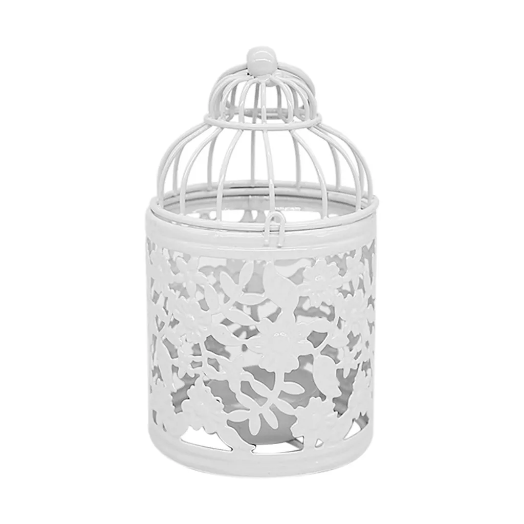 Лидер продаж 2019 товары подвесная клетка для птиц держатель свечей ретро железный