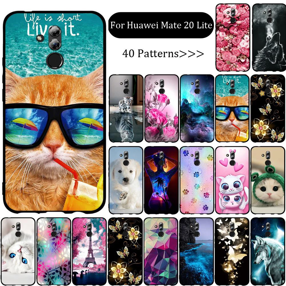 

Case For Huawei Mate 20 Lite Case Silicon Soft TPU Etui Coque Funda Phone Case For Huawei Mate 20 Lite Back Cover Capa Shell