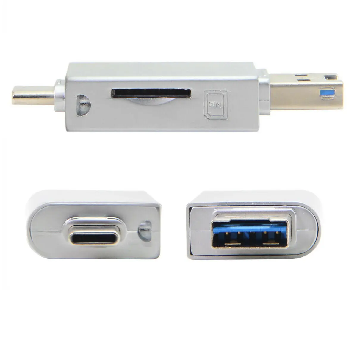

USB-C Type C to NM Nano Memory Card & TF Micro SD Card Reader for Huawei Easy To Carry Use AA4571