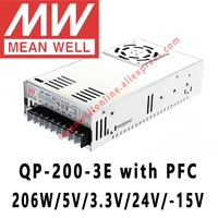 mean well qp 200 3e meanwell 5v3 3v24v 15v dc 206w quad output with pfc function power supply online store