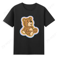 pure cotton teddy bear t shirt new style young mens and womens tops high quality street trend kawaii bear t shirt