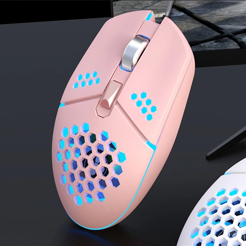

Light rat with wire heat dissipation light mouse game 6 refrigeration button mice for desktop laptop computer gamer