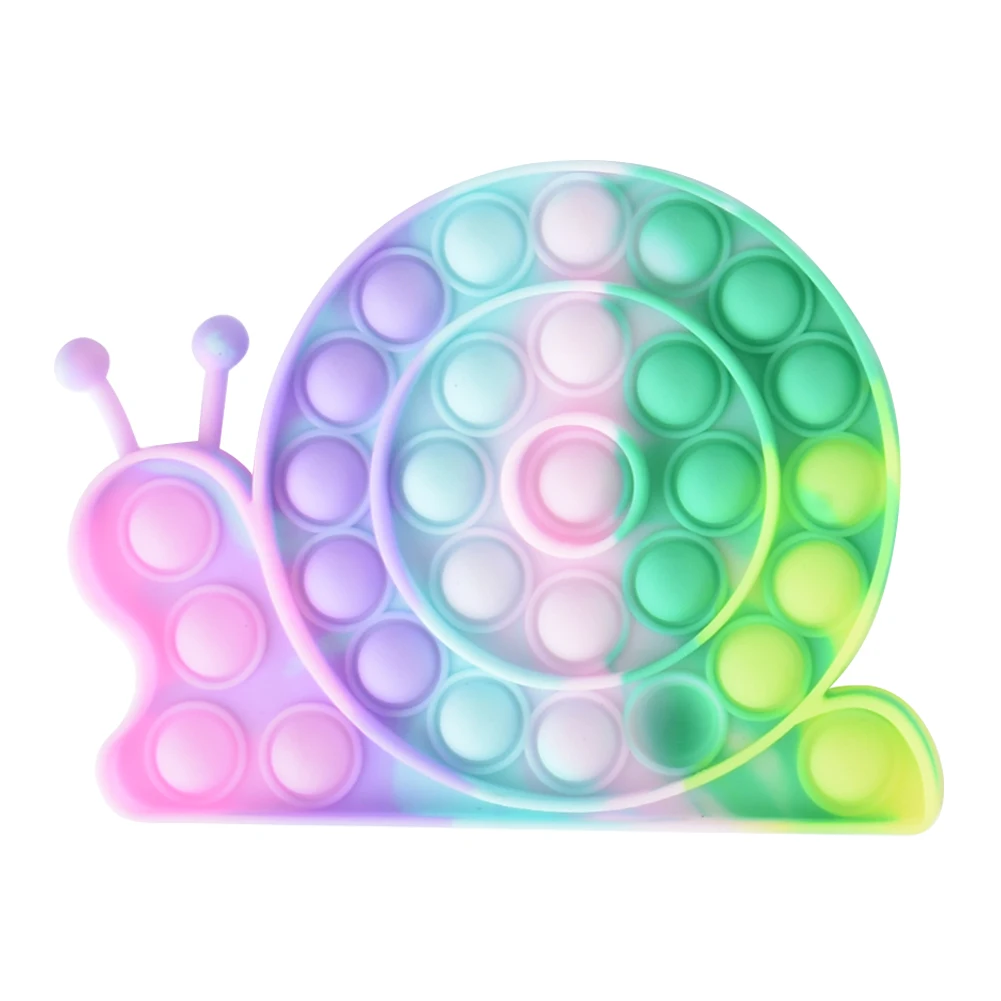 

Tie Dye Fidget Anti-stress Snail Shape Bubble Sensory Stress Relief Toy Autism Special Needs Decompression Relax Pressure