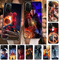 marvel avengers hero phone case for xiaomi redmi poco f1 f2 f3 x3 pro m3 9c 10t lite nfc black cover silicone back prett mi 10 u