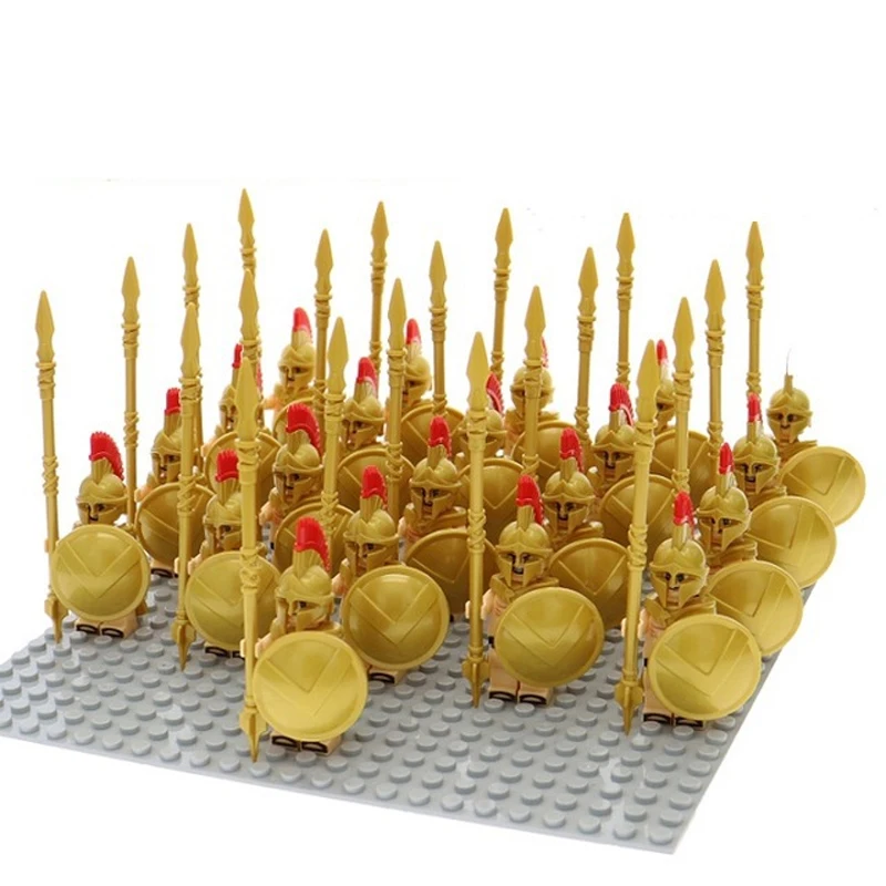 

XH21pcs Military Roman Warrior Commander Portrait Series Children's Clone Minifigure Soldier Character DIY Building Block Toy