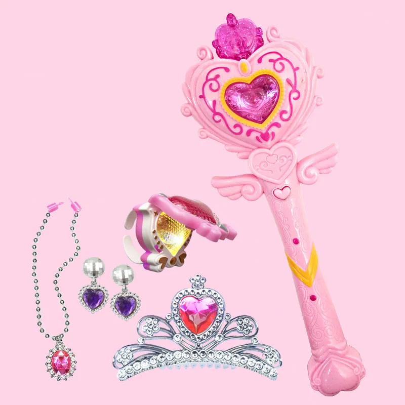 

Electric Flashing Sounding Magic Stick Girls Toy Funny Beautiful Queen Princess Magician Music Magic Wand Pretend Play Kids Toy