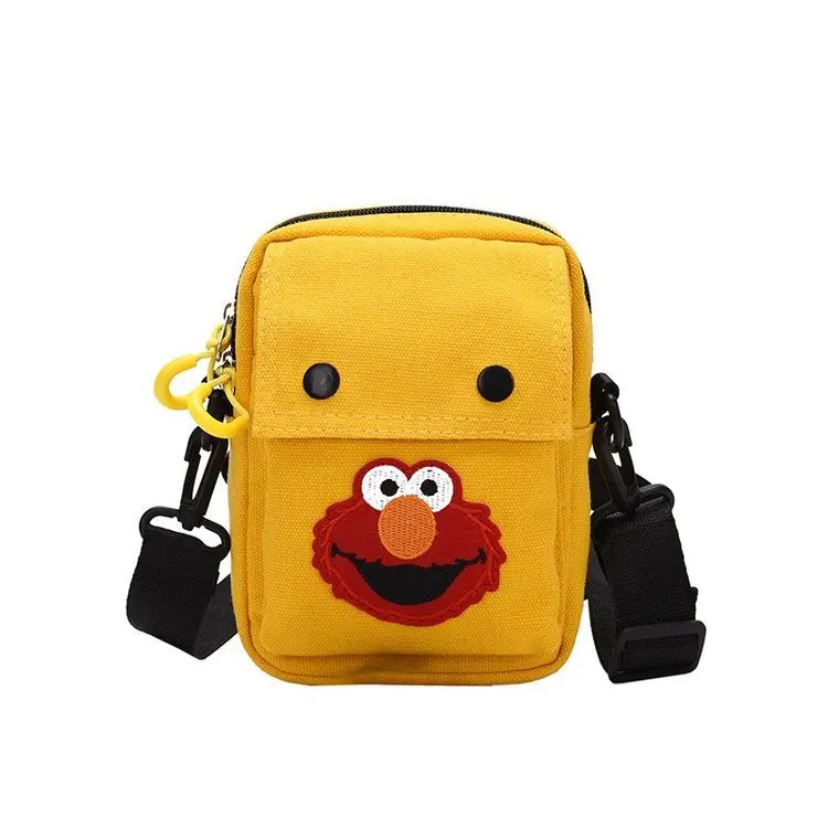 Sesame Street Canvas  Shoulder Purse Phone Pocket ELMO cookie Slim Messenger Crossbody Shopping Cosmetic Keyring bag