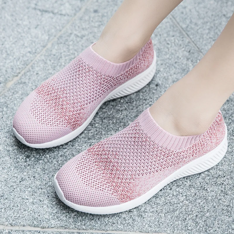 

2021 Women Mesh Sneakers Breathable Outdoor Lace Up Thick Bottom Shoes for Women Casual Shoes Ladies Platform Zapatos De Mujer