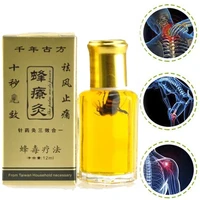 12ml bee venom oil for joints pain waist foot pain relax tiger balm back pain backache relief health care patches healthcare