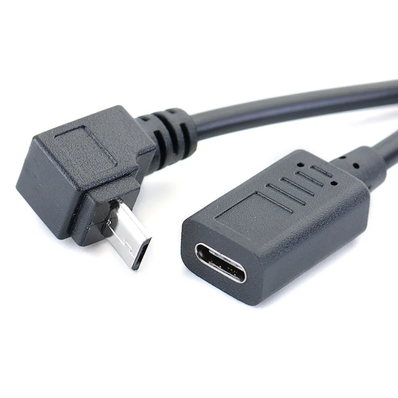 Usb type-c Женский к Micro USB OTG разъём кабельный переходник 30 см вверх вниз влево вправо 90 градусов