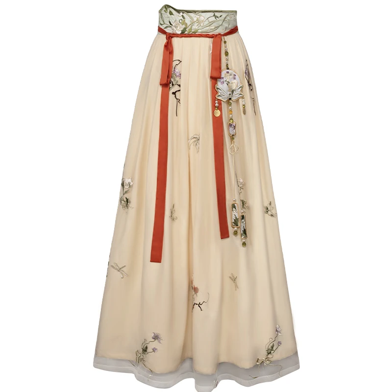 

Embroidery on the cardigan sling pleated skirt Song Han clothing women's spring hanfu