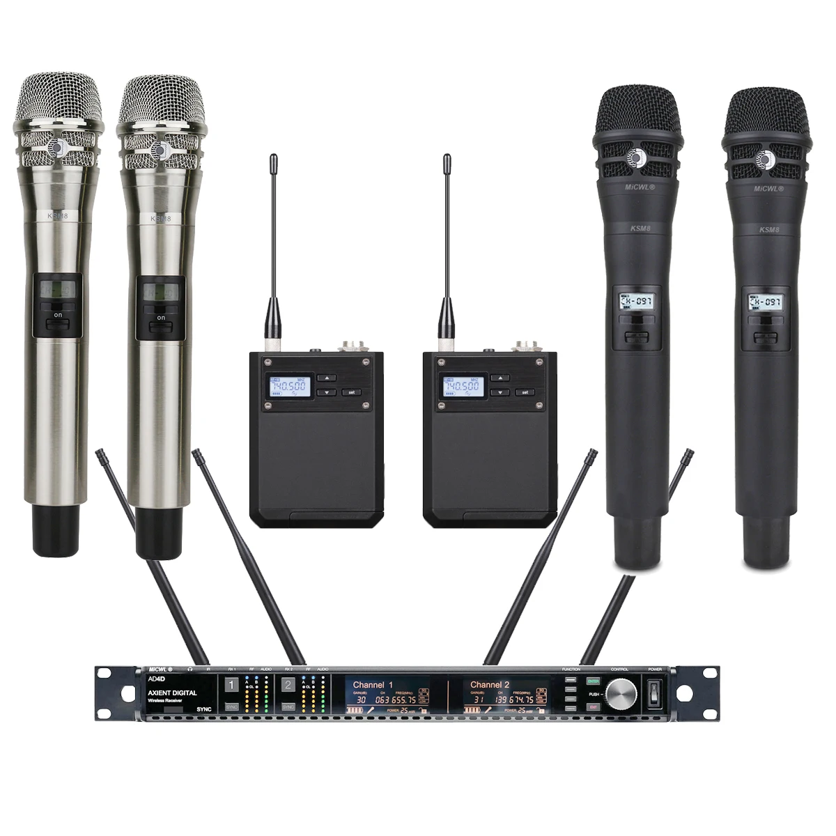 Беспроводной микрофон для караоке MiCWL UR24D UHF Ручной беспроводной радиомикрофон SKM8
