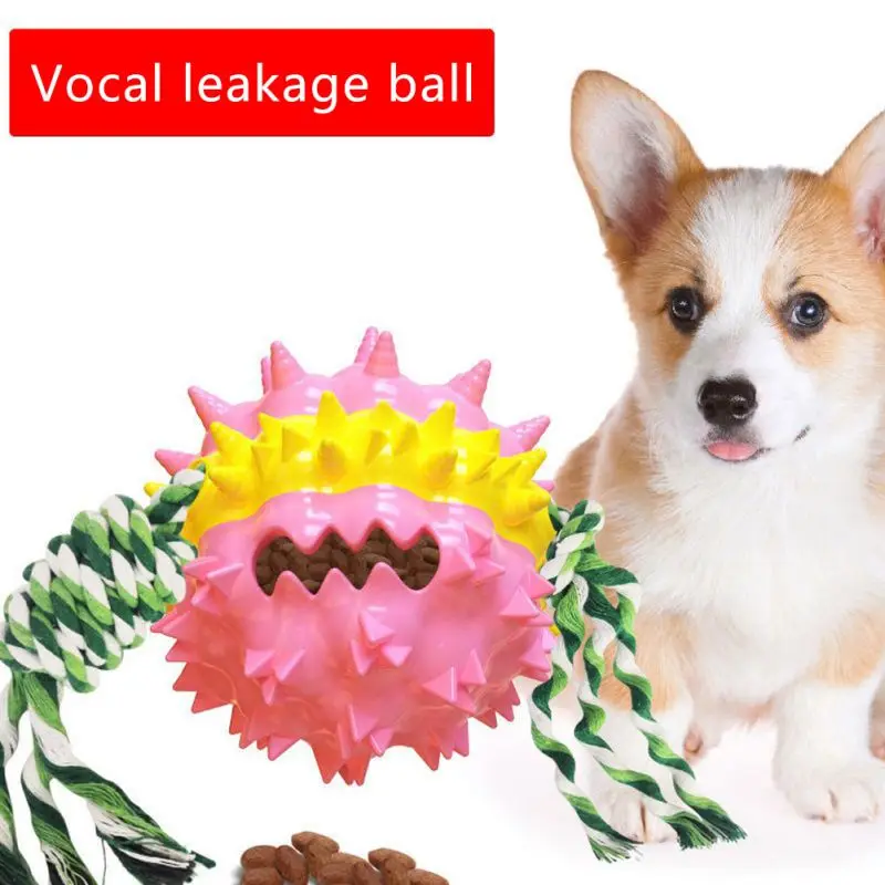 

Dog Tooth Cleaning Toy Interactive Thorn Cotton Ball Vocal Molar Toy For Small Medium Dog Bite Resistance Chew Toy Brand New