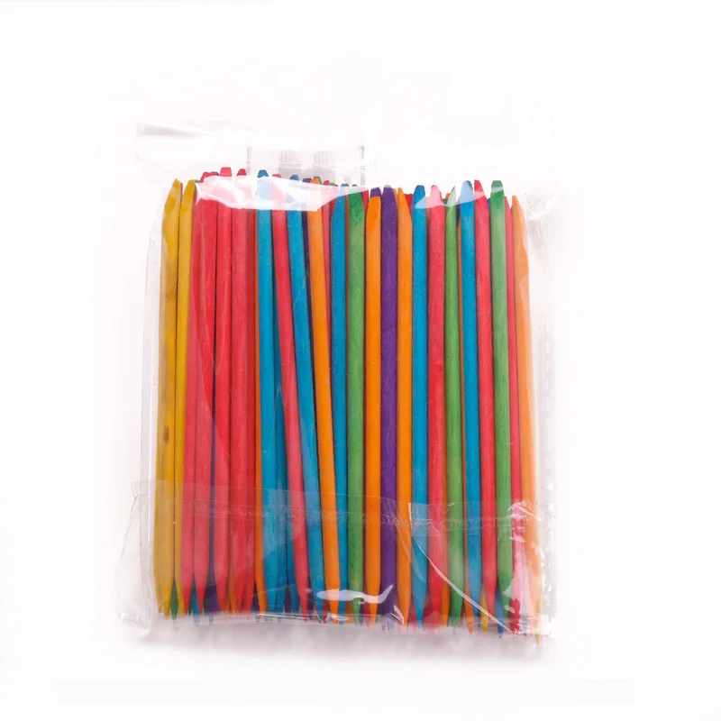 

50/100pcs Nail Art Wood Stick Double End Cuticle Pusher Nail Wood Stick Professional Remover Pedicure Nail Art Tools For Women