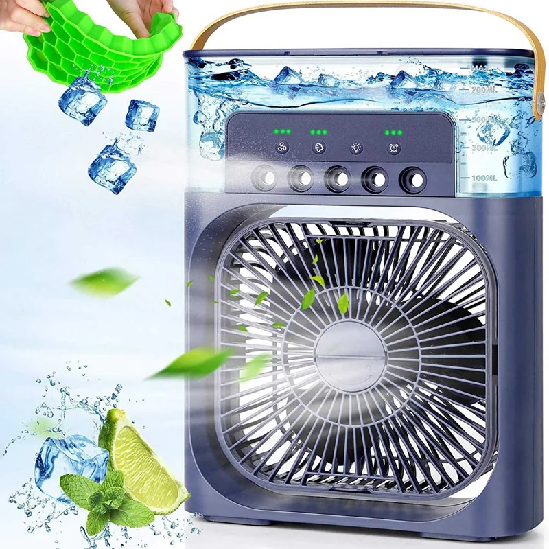 

Portable Air Conditioner Fan,900ML Personal Cooling Fan,with 7 Colors Light,5 Sprays and 3 Speeds for Home Office, Dorm