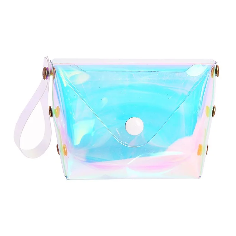 

Mini Casual Laser Coin Purse Earphone Bag Coin Key USB Cable Organizer Wallet Transparent Portable Storage Bag
