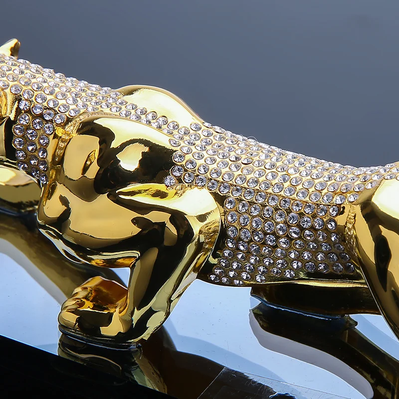 Креативное украшение для дома леопардовые алмазные украшения в виде животных