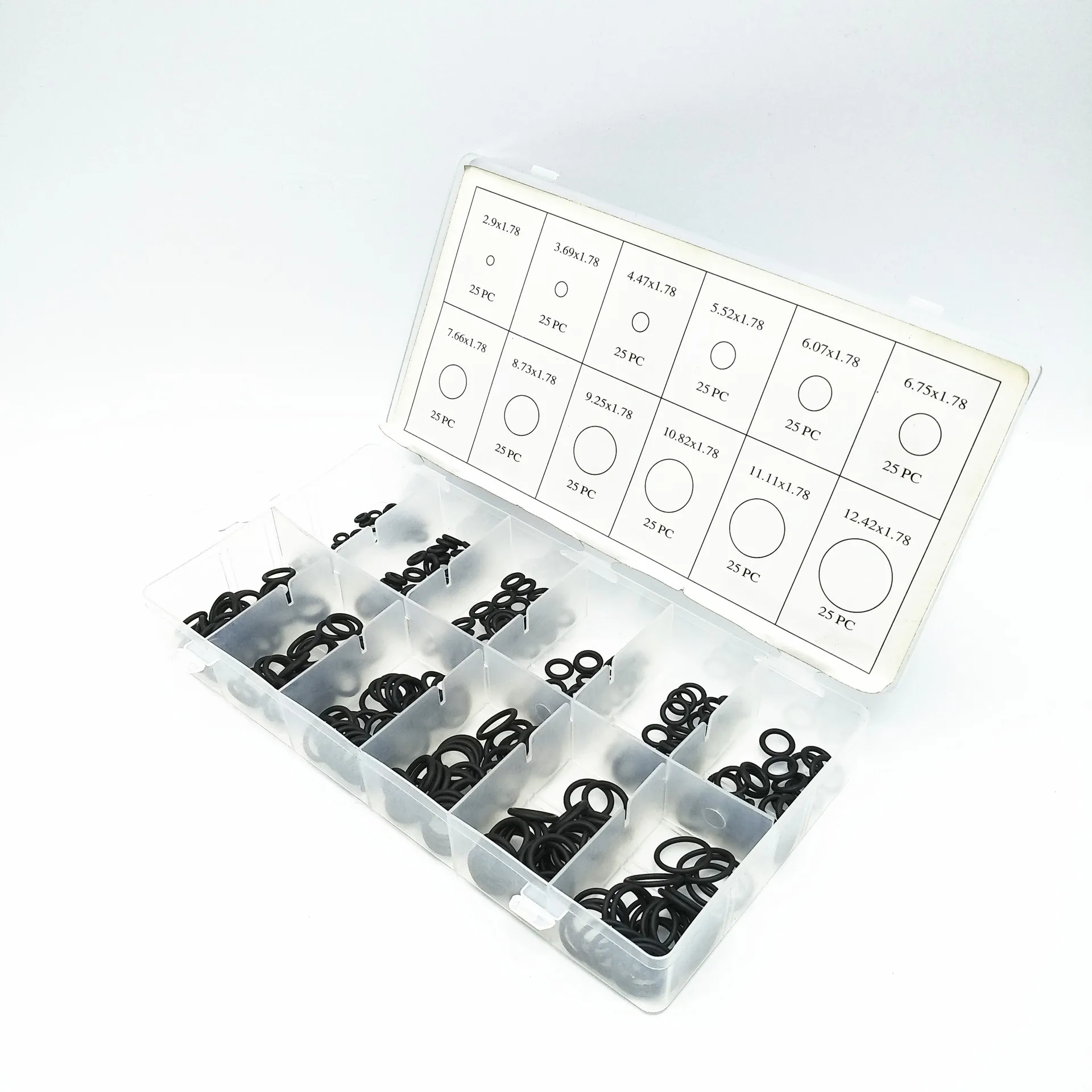 300PCS small O-ring gasket repair box Japanese standard fluorinated silicone rubber high temperature resistant seal | Обустройство