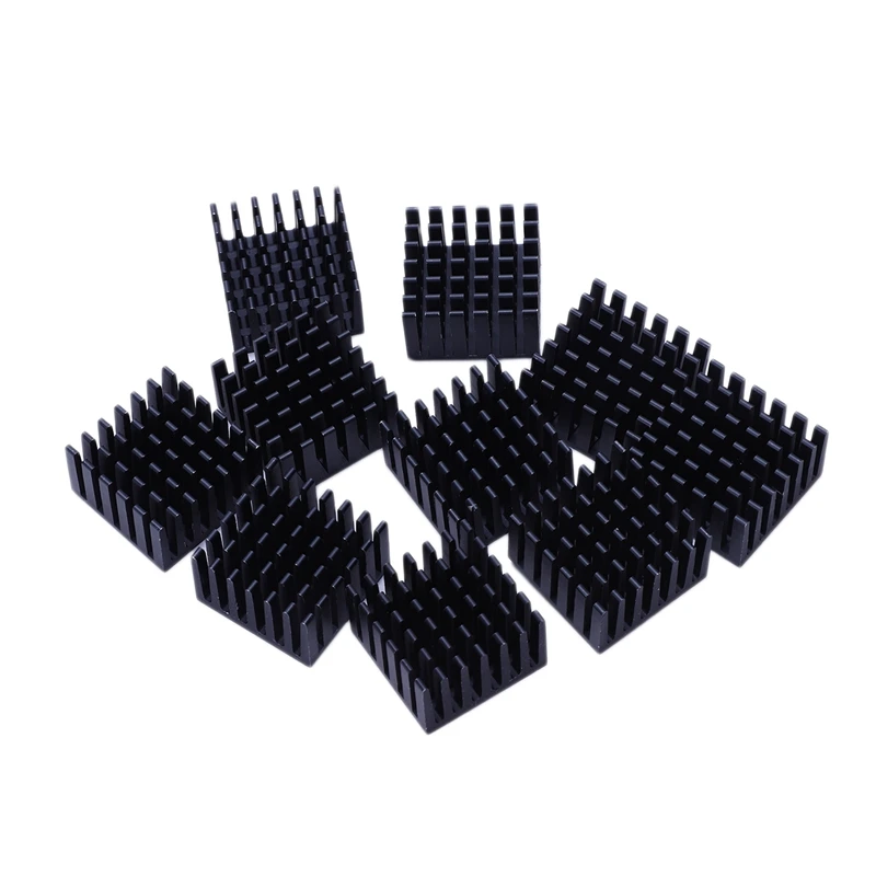 

Aluminium Heat Diffuse Cooling Fin Heatsink 25Mm X 25Mm X 15Mm 10 Pcs Black